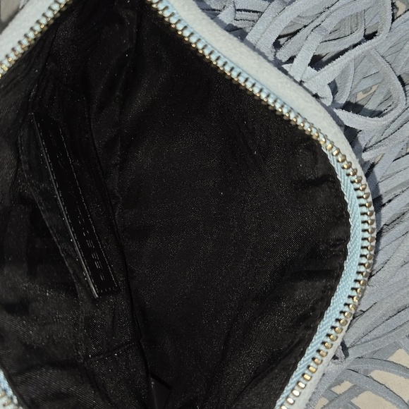 Rebecca Minkoff Stylish Blue Fringe Suede Leather Crossbody Shoulder Bag - Picture 12 of 14